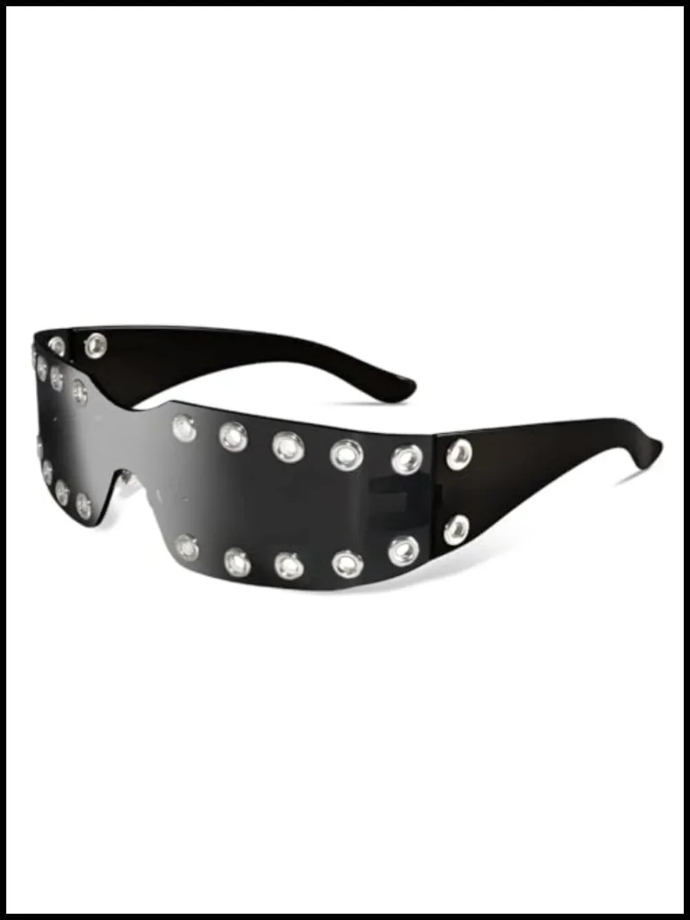 Futuristic Wrap Around Sunglasses Cyberpunk Rimless Rave Shades UV400